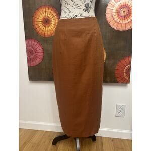 2 For $20 Elegant Brown Linen Carol Horn Women's Skirt